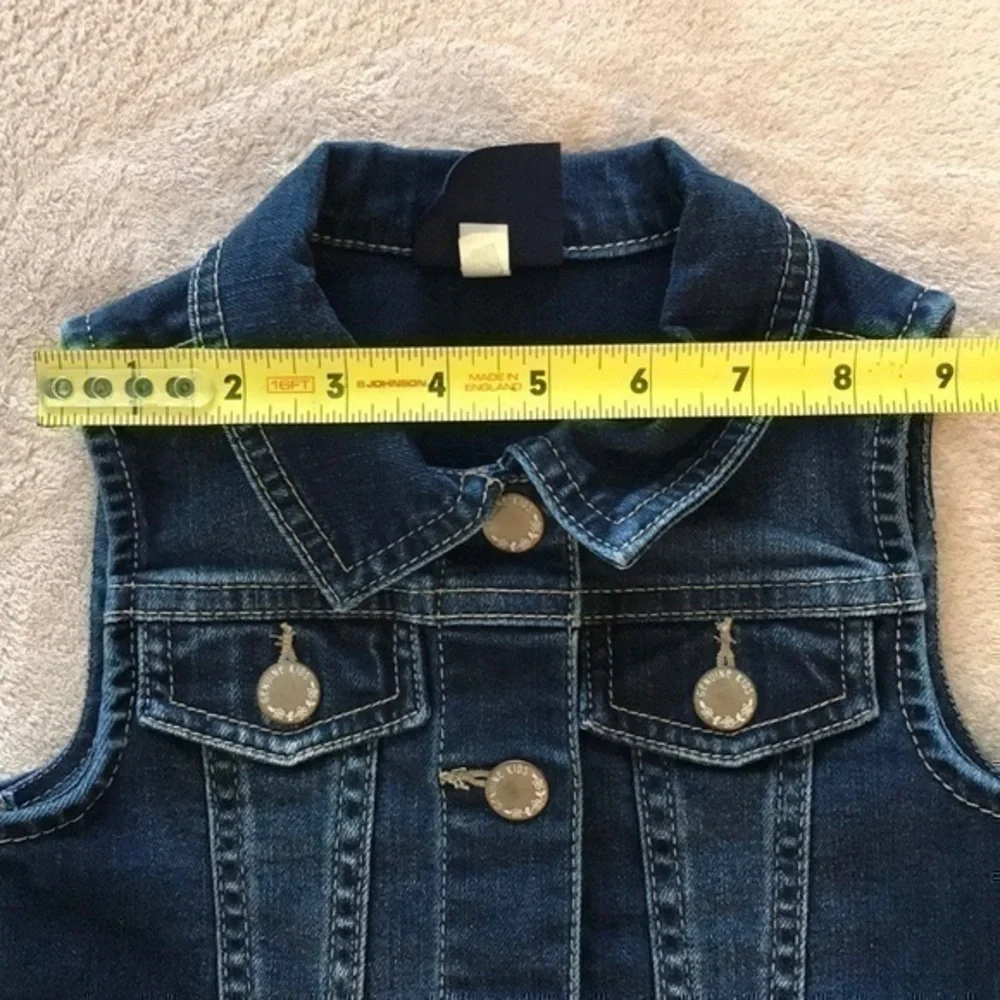 Genuine Kids from OshKosh Demin/Jean Vest Size 3T Dark Blue